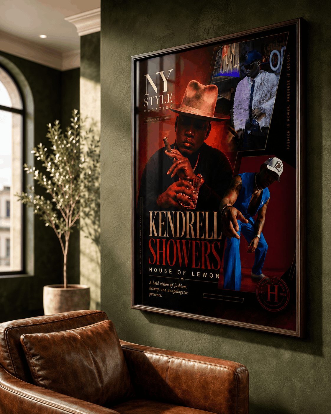 House of Lewon: Kendrell Showers Designer Spotlight Large 24x36 Movie-Sized Poster